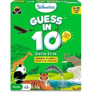 Skillmatics Guess in 10 Animal Planet  Fun Trivia Card Game for Ages 6 10 and up